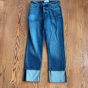 Evereve Dark Blue Boyfriend Jeans size 27